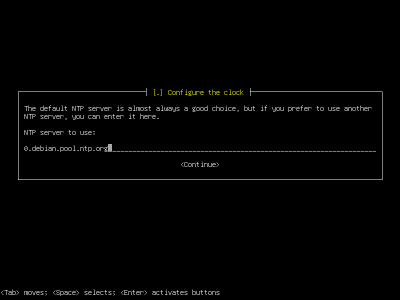 Debian 12 installation terminal screeshot