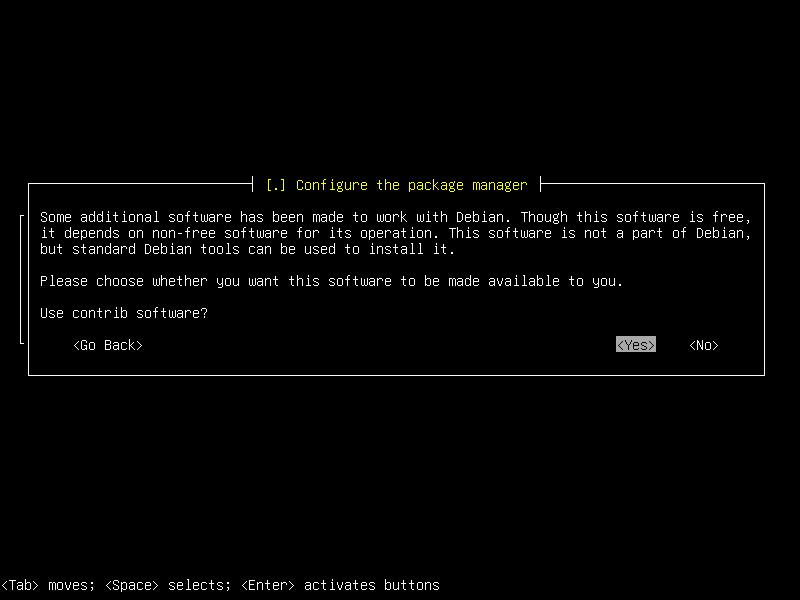 Debian 12 installation terminal screeshot