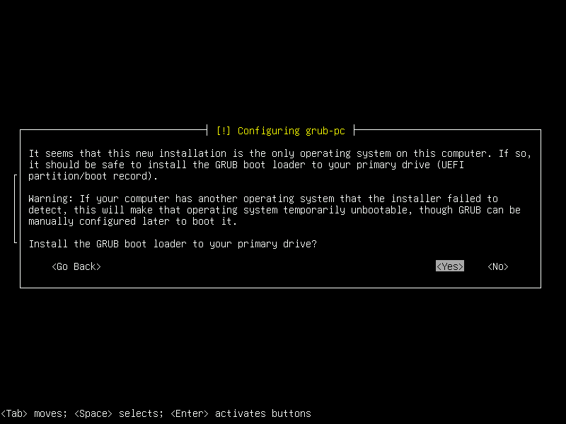 Debian 12 installation terminal screeshot