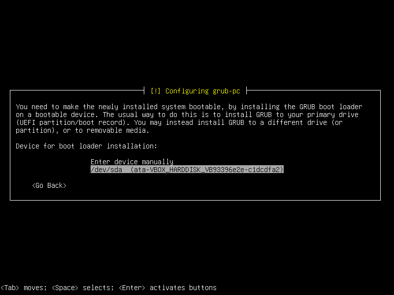 Debian 12 installation terminal screeshot