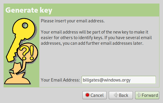 GNU Privacy Assistant screen shot