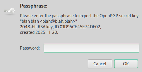GNU Privacy Assistant screen shot